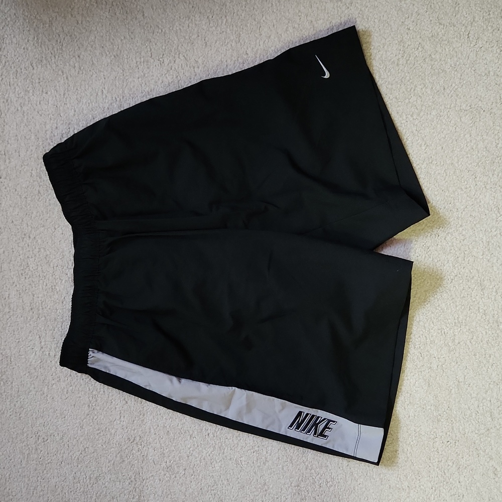 NIKE Men's Swim Shorts Black with Grey Size M